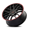 Picture of Touren 3260 TR60 18x8 / 5x108/114.3 BP / 40mm Offset / 72.62mm Hub Gloss Black w/ Red Ring Wheel