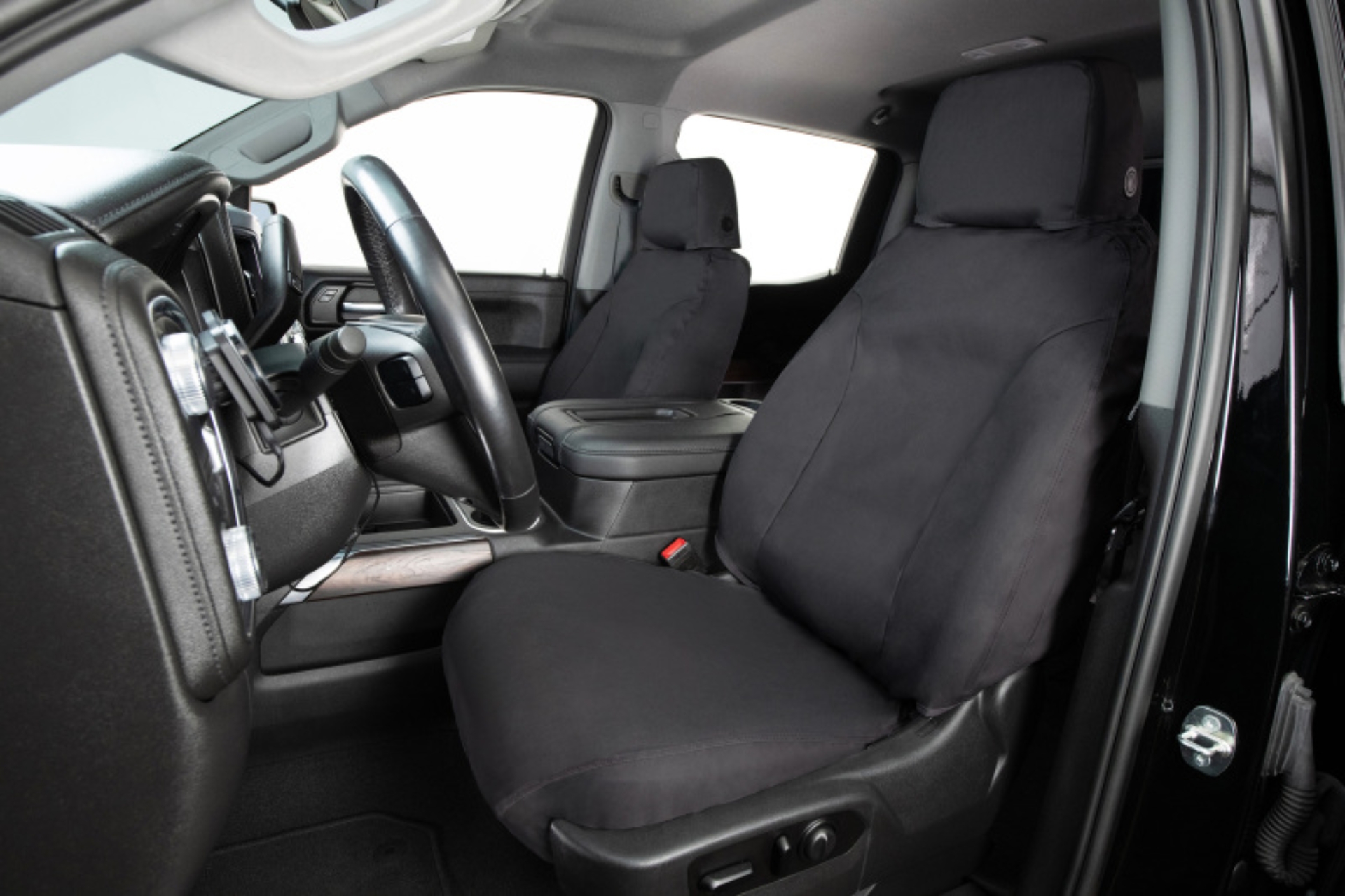 Picture of Covercraft 18-21 Chrysler Pacifica Polycotton SeatSaver Custom Front Row Seat Covers - Charcoal