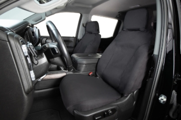 Picture of Covercraft 18-21 Chrysler Pacifica Polycotton SeatSaver Custom Front Row Seat Covers - Charcoal
