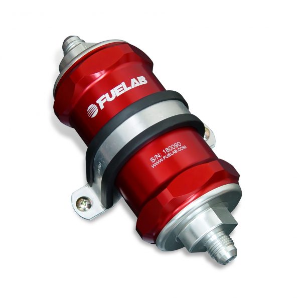 FUELAB - In-Line Fuel Filter, 40 micron, Integrated Check Valve