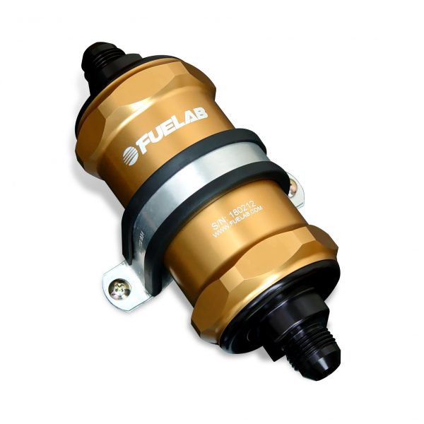 FUELAB - In-Line Fuel Filter, 75 micron, Integrated Check Valve