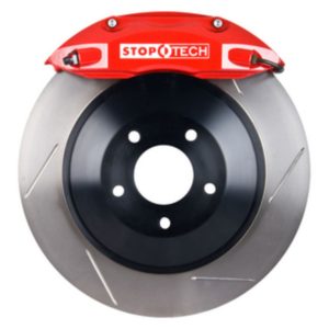 StopTech Big Brake Kit; Red Caliper; Slotted One-Piece Rotor; Rear