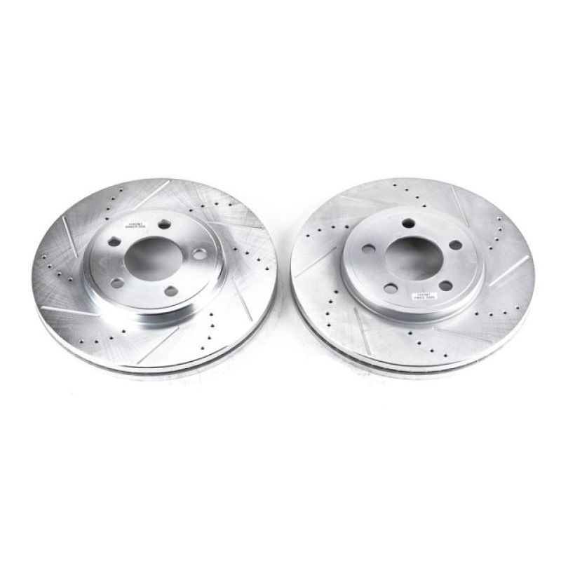 Front Drilled And Slotted Brake Rotors For 03-11 Crown Vic 03-10 Grand Marquis 